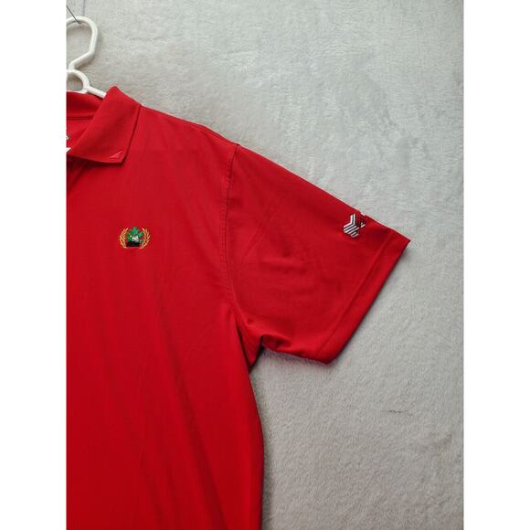 Ahead Extreme Polo Shirt Mens Large Red Matrix Nac Short Sleeve Slit Logo Collar - Picture 9 of 9